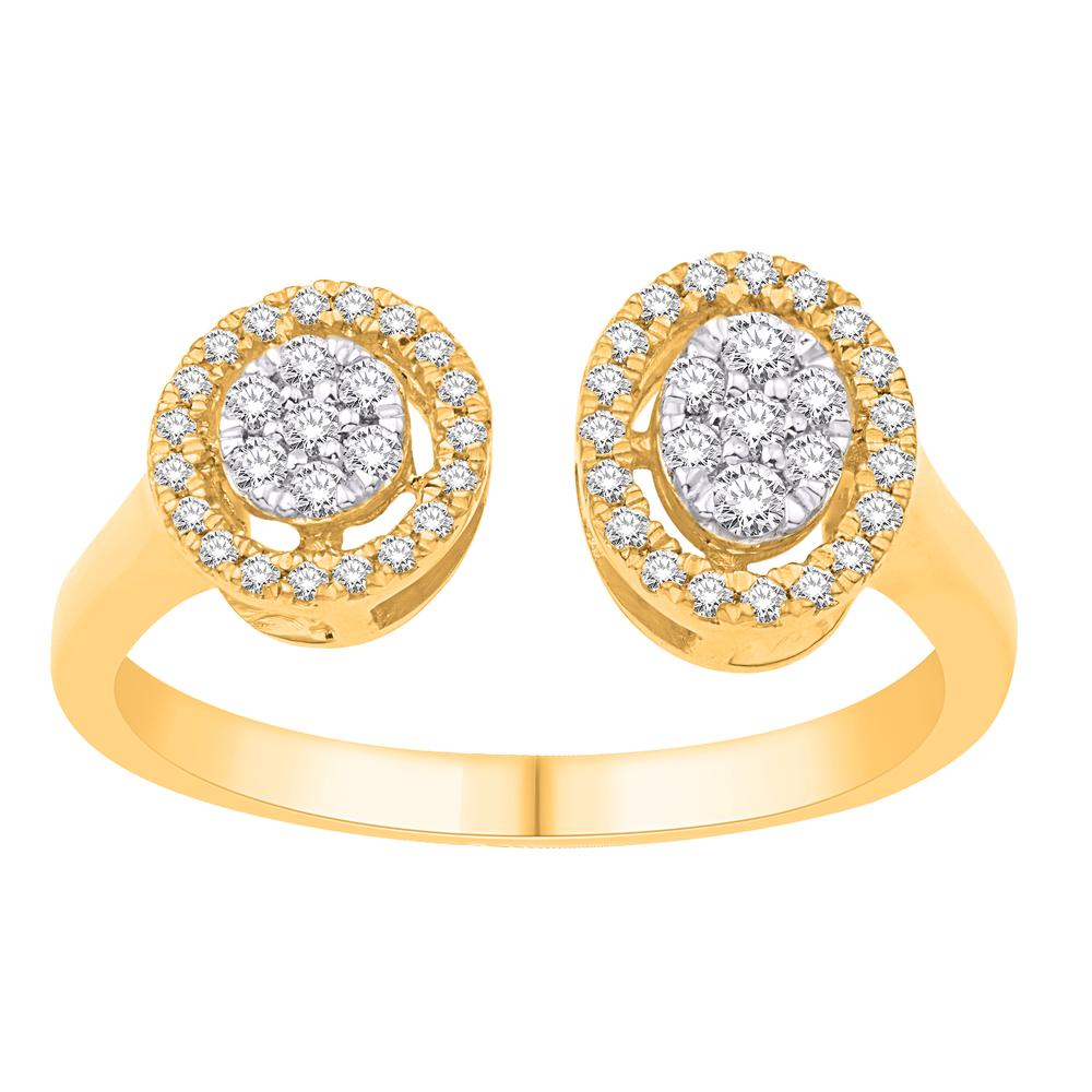 14 Karat Yellow Gold 0.32 Carat Diamonds Fancy Ladies Ring-0232456-YG