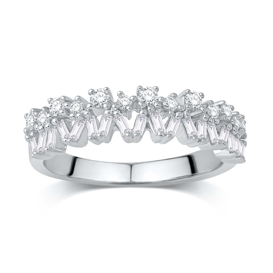 14 Karat White Gold 0.47 Carat Diamonds Fashion Ladies Band-0732891-WG