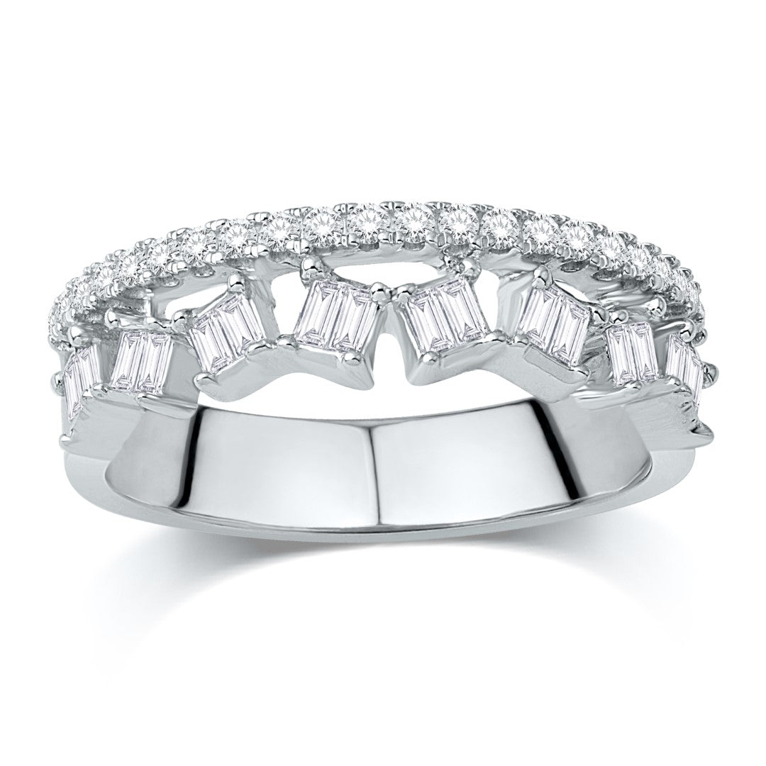 14 Karat White Gold 0.46 Carat Diamonds Fashion Ladies Band-0732892-WG