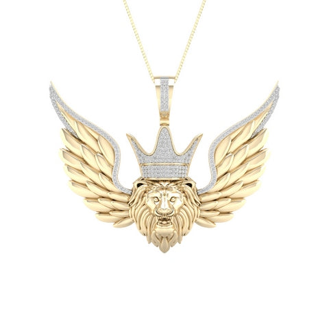10K 0.55CT D-LION HEAD
