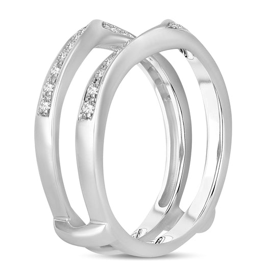 14K 0.25CT DIAMOND RING GUARD.