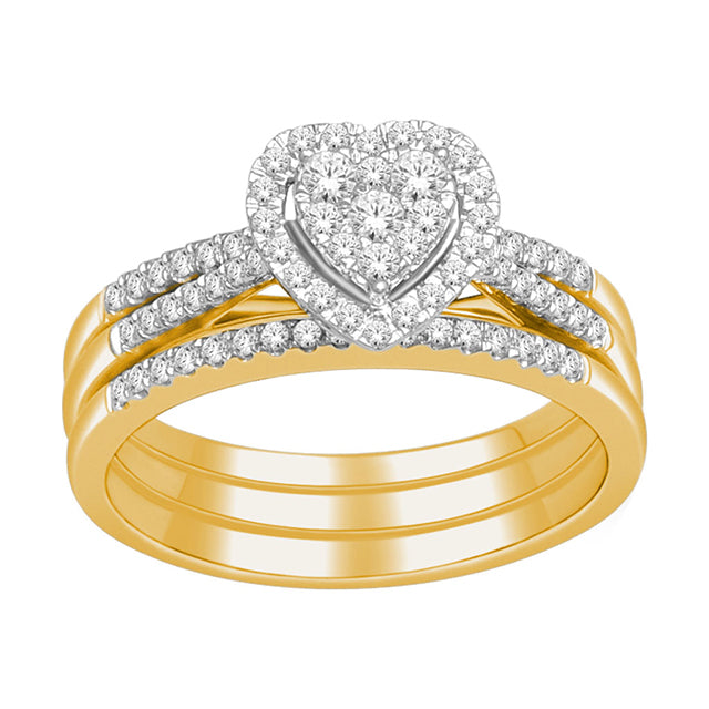 14K 0.50CT D-LADIES RINGS* HEART*