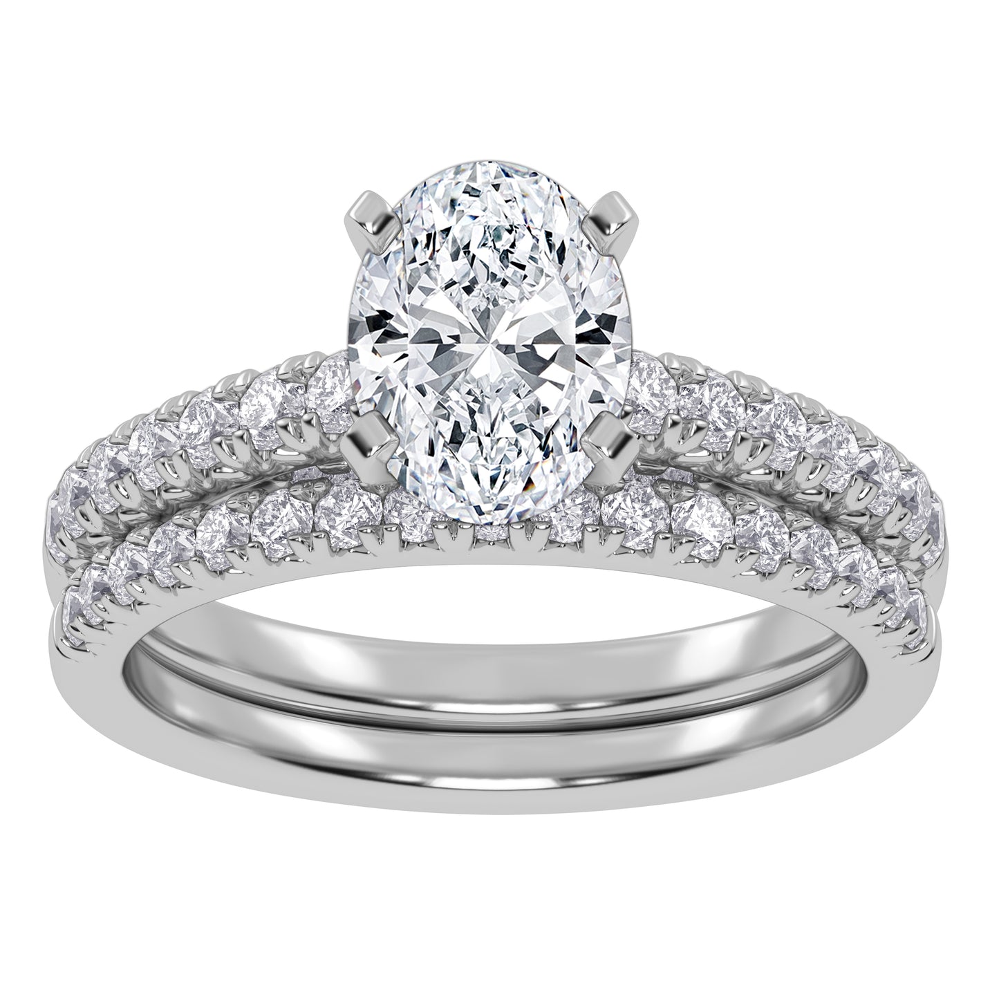 10K 1.50CT Certified Lab-Grown Diamond Bridal Set