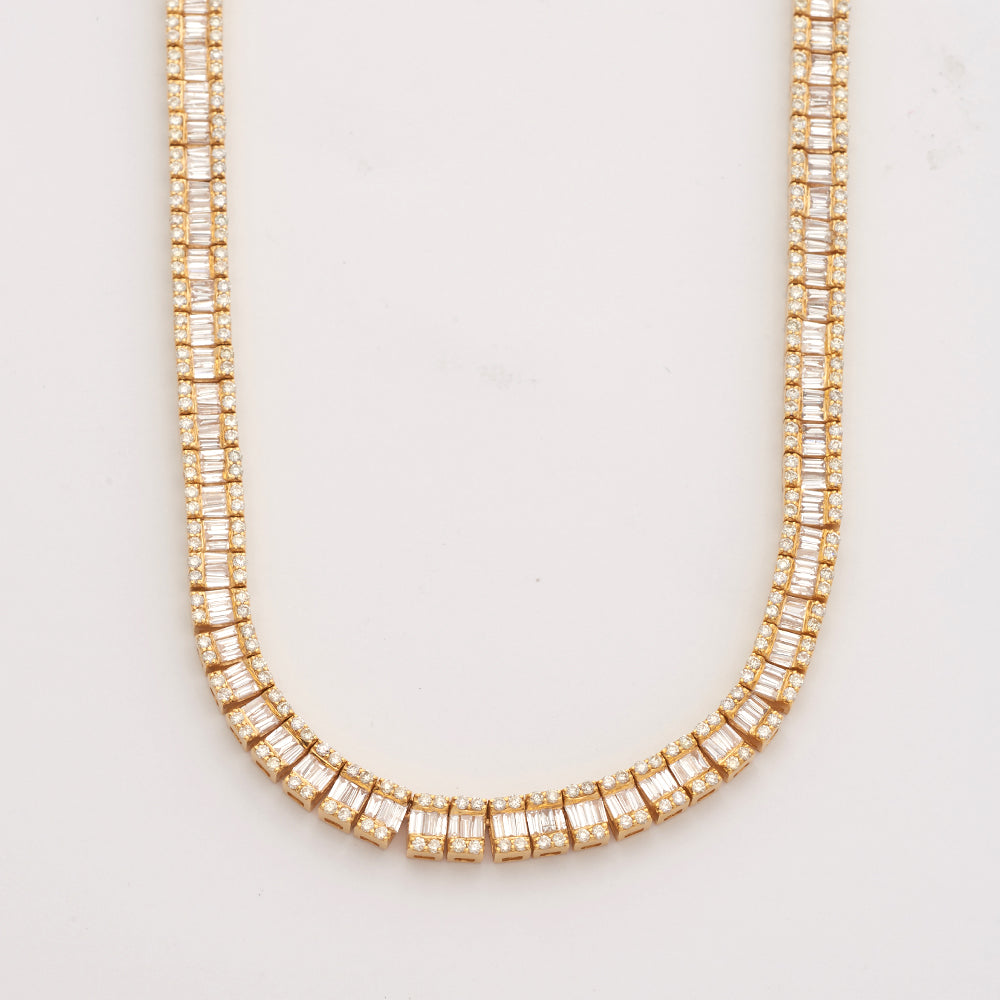 10KY 18.75CTW BAGUETTE DIAMOND SQUARE SETTING