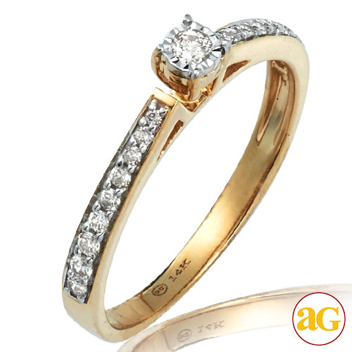 14KY 0.25CTW DIAMOND ILLUSION SET PROMISE RING