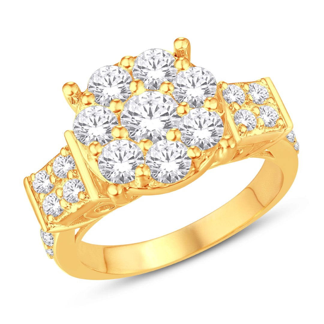 10 Karat White Gold 2.55 Carat Diamonds Round Ladies Ring-0225783-WG
