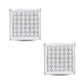10 Karat White Gold 0.10 Carat Diamonds Square Earrings-0124102-WG