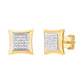 10 Karat Yellow Gold 0.25 Carat Diamonds Square Earrings-0124204-YG