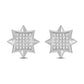 10 Karat White Gold 0.14 Carat Diamonds Star Earrings-0125746-WG