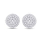 10 Karat White Gold 0.71 Carat Diamonds Round Earrings-0125993-WG