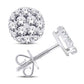 10 Karat White Gold 0.25 Carat Diamonds Round Stud Earrings-0126211-WG