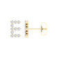 10 Karat Yellow Gold 0.25 Carat Diamonds Initial (E) Earrings-0127813-YG