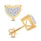 10 Karat Yellow Gold 0.12 Carat Diamonds Heart Earrings-0128053-YG