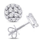 14 Karat White Gold 0.25 Carat Diamonds Round Earrings-0128081-WG