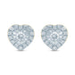 10 Karat Yellow Gold 0.25 Carat Diamonds Heart Earrings-0129130-YG