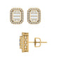 10 Karat Yellow Gold 0.50 Carat Diamonds Cushion Earrings-0130020-YG