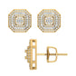 10 Karat Yellow Gold 1.00 Carat Diamonds Heptagon Earrings-0130027-YG