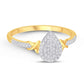 10 Karat Yellow Gold 0.11 Carat Diamonds Pear Ladies Ring-0224014-YG