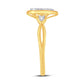 10 Karat Yellow Gold 0.15 Carat Diamonds Pear Ladies Ring-0224016-YG