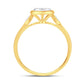 10 Karat Yellow Gold 0.15 Carat Diamonds Pear Ladies Ring-0224016-YG