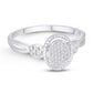 10 Karat White Gold 0.14 Carat Diamonds Oval Ladies Ring-0224017-WG