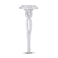10 Karat White Gold 0.14 Carat Diamonds Oval Ladies Ring-0224017-WG