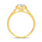 10 Karat Yellow Gold 0.14 Carat Diamonds Oval Ladies Ring-0224017-YG