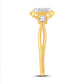10 Karat Yellow Gold 0.12 Carat Diamonds Cushion Ladies Ring-0224018-YG