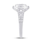 10 Karat White Gold 0.99 Carat Diamonds Oval Ladies Ring-0224026-WG