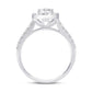 10 Karat White Gold 0.99 Carat Diamonds Oval Ladies Ring-0224026-WG