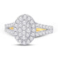10 Karat Yellow Gold 0.99 Carat Diamonds Oval Ladies Ring-0224026-YG
