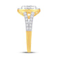 10 Karat Yellow Gold 0.99 Carat Diamonds Oval Ladies Ring-0224026-YG