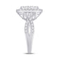 10 Karat White Gold 0.47 Carat Diamonds Oval Ladies Ring-0224027-WG