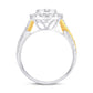 10 Karat Two-tone (White and Yellow) Gold 0.47 Carat Diamonds Oval Ladies Ring-0224027-WY