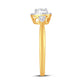 10 Karat Yellow Gold 0.24 Carat Diamonds Heart Ladies Ring-0224042-YG