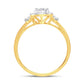 10 Karat Yellow Gold 0.24 Carat Diamonds Heart Ladies Ring-0224042-YG