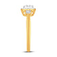 10 Karat Yellow Gold 0.25 Carat Diamonds Round Ladies Ring-0224044-YG