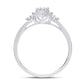 10 Karat White Gold 0.24 Carat Diamonds Pear Ladies Ring-0224045-WG