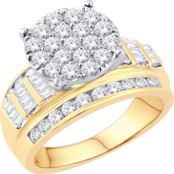 10 Karat Yellow Gold 2.00 Carat Diamonds Round Ladies Ring-0226077-YG