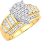 10 Karat Yellow Gold 1.00 Carat Diamonds Pear Ladies Ring-0226139-YG