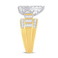 10 Karat Yellow Gold 2.00 Carat Diamonds Pear Ladies Ring-0226255-YG (Size 9)