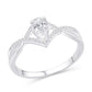 14 Karat White Gold 0.23 Carat Diamonds Pear Ladies Ring-0226270-WG