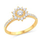 14 Karat Yellow Gold 0.50 Carat Diamonds Flower Ladies Ring-0226381-YG