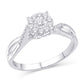 10 Karat White Gold 0.19 Carat Diamonds Round Ladies Ring-0226423-WG