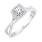 10 Karat Yellow Gold 0.10 Carat Diamonds Cushion Ladies Ring-0226673-YG