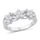 14 Karat White Gold 0.75 Carat Diamonds 3 Flower Fashion Ladies Ring-0226746-WG