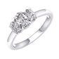 14 Karat White Gold 1.00 Carat Diamonds (Lab Grown Diamonds) Three stone Ladies Ring-0227822-WG
