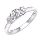 14 Karat White Gold 1.00 Carat Diamonds (Lab Grown Diamond) Three Stone Ladies Ring-0227823-WG