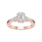 14 Karat Rose Gold 1.00 Carat Diamonds (0.50 CTR) Intertwined Ladies Ring-0227928-RG