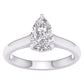 14 Karat White Gold 1.50 Carat Diamonds Lab Grown Diamond Pear Ladies Ring-0227973-WG
